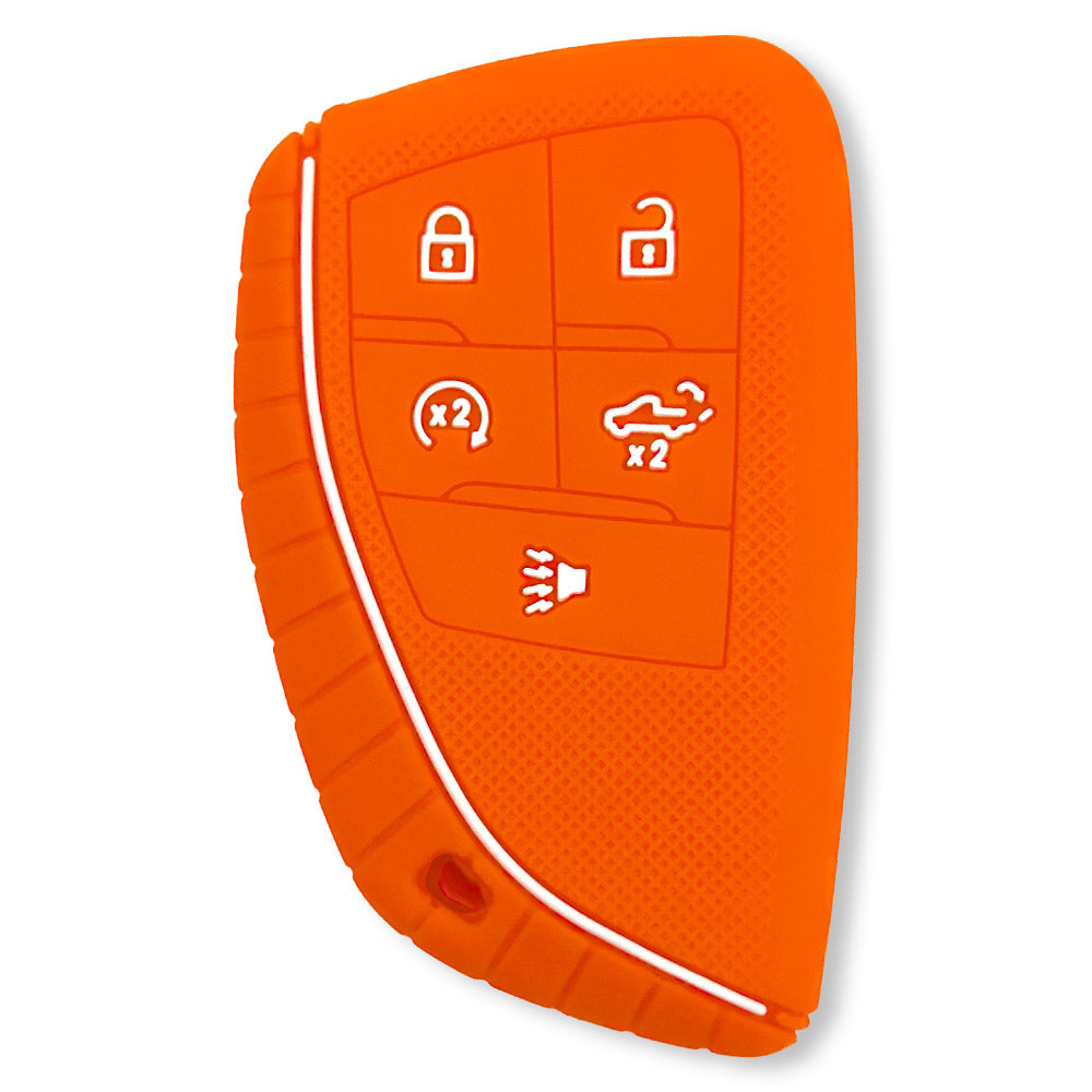 GMC & Chevy 22-25 Sierra & Silverado 1-Piece 100% Silicone Rubber Key Fob Cover - Multiple Colors