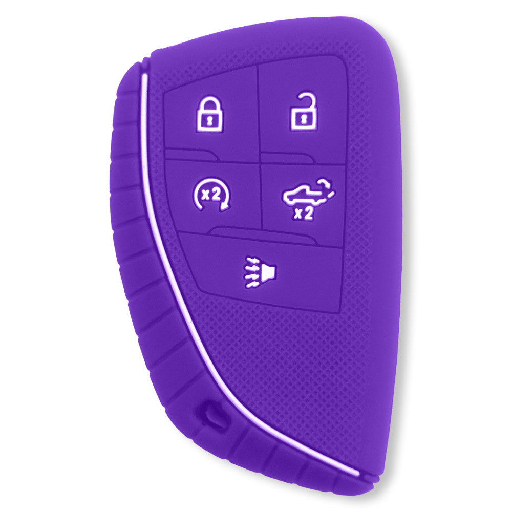 GMC & Chevy 22-26 Sierra & Silverado 1-Piece 100% Silicone Rubber Key Fob Cover - Multiple Colors