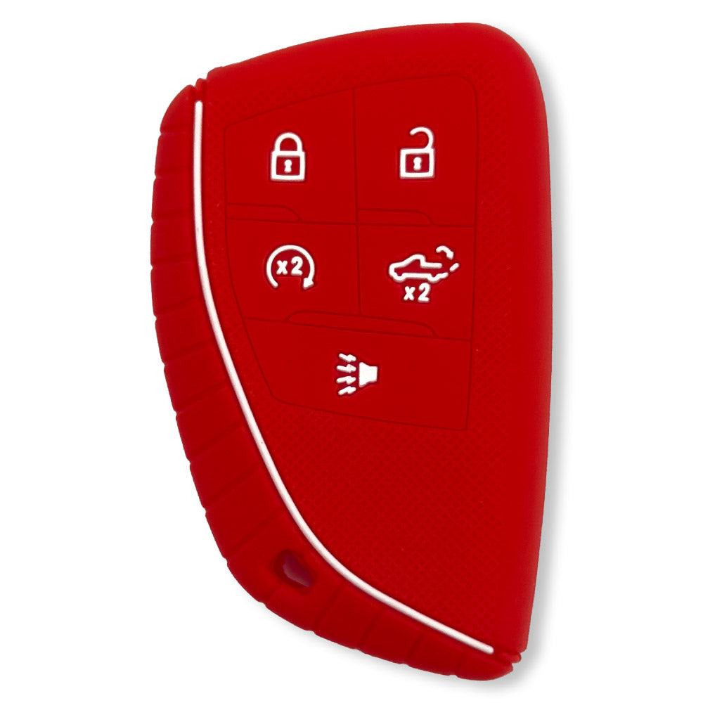 GMC & Chevy 22-25 Sierra & Silverado 1-Piece 100% Silicone Rubber Key Fob Cover - Multiple Colors