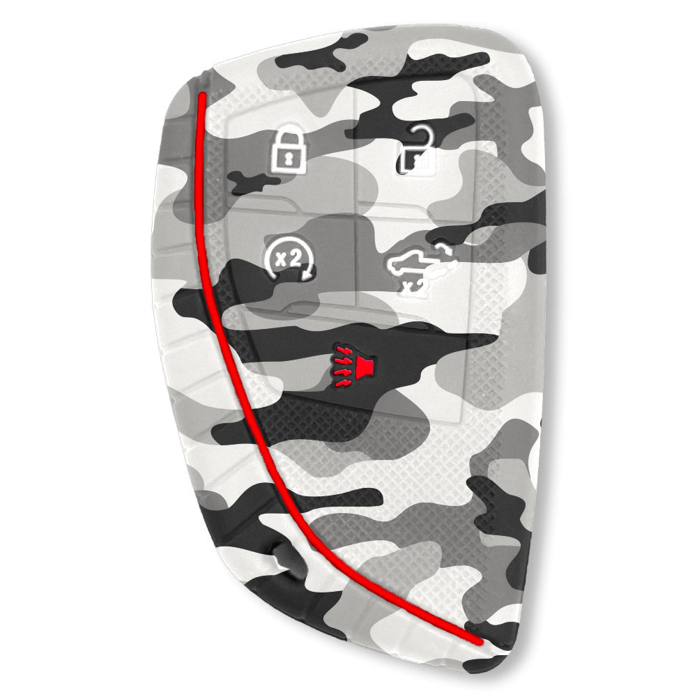 GMC & Chevy 22-26 Sierra & Silverado 1-Piece 100% Silicone Rubber Key Fob Cover - Multiple Colors
