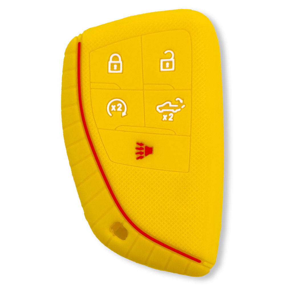 GMC & Chevy 22-26 Sierra & Silverado 1-Piece 100% Silicone Rubber Key Fob Cover - Multiple Colors