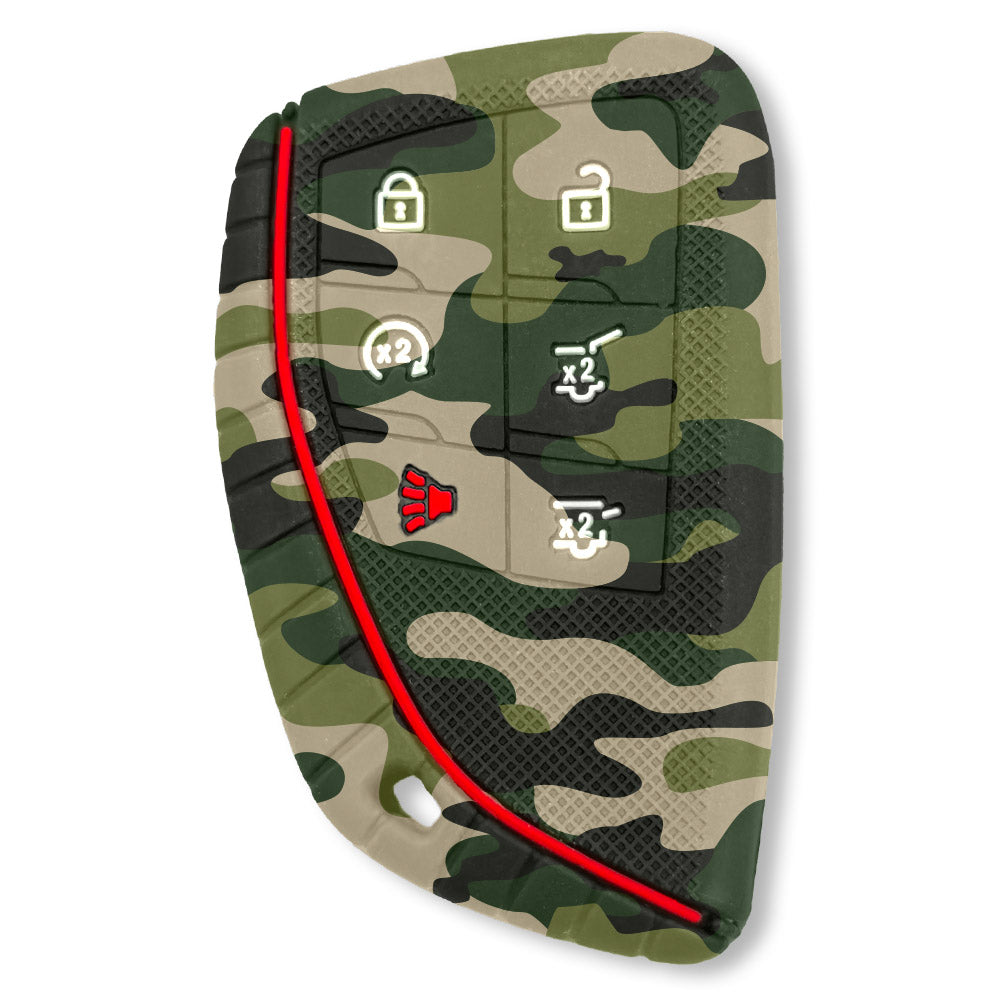 GMC 21-26 Yukon, XL, Denali & 22-26 Hummer EV & Chevy 21-26 Tahoe/Suburban 100% Silicone Rubber Key Fob Cover Premium Quality - Multiple Colors