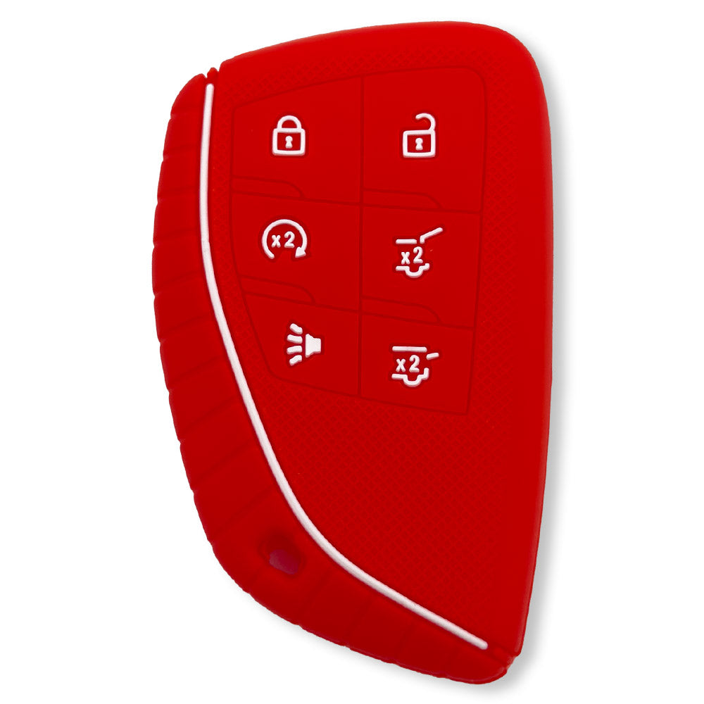 GMC 21-26 Yukon, XL, Denali & 22-26 Hummer EV & Chevy 21-26 Tahoe/Suburban 100% Silicone Rubber Key Fob Cover Premium Quality - Multiple Colors