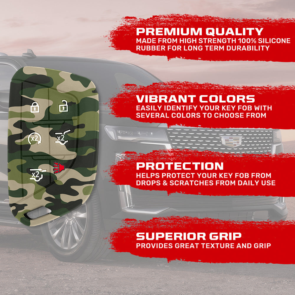 Cadillac 21-26 Escalade 100% Silicone Rubber Key Fob Cover Premium Quality - Multiple Colors RECON Cadillac 21-26 Escalade 100% Silicone Rubber Key Fob Cover Premium Quality - Multiple Colors Cadillac 21-26 Escalade 100% Silicone Rubber Key Fob Cover Premium Quality - Multiple Colors Cadillac 21-26 Escalade 100% Silicone Rubber Key Fob Cover Premium Quality - Multiple Colors Cadillac 21-26 Escalade 100% Silicone Rubber Key Fob Cover Premium Quality - Multiple Colors