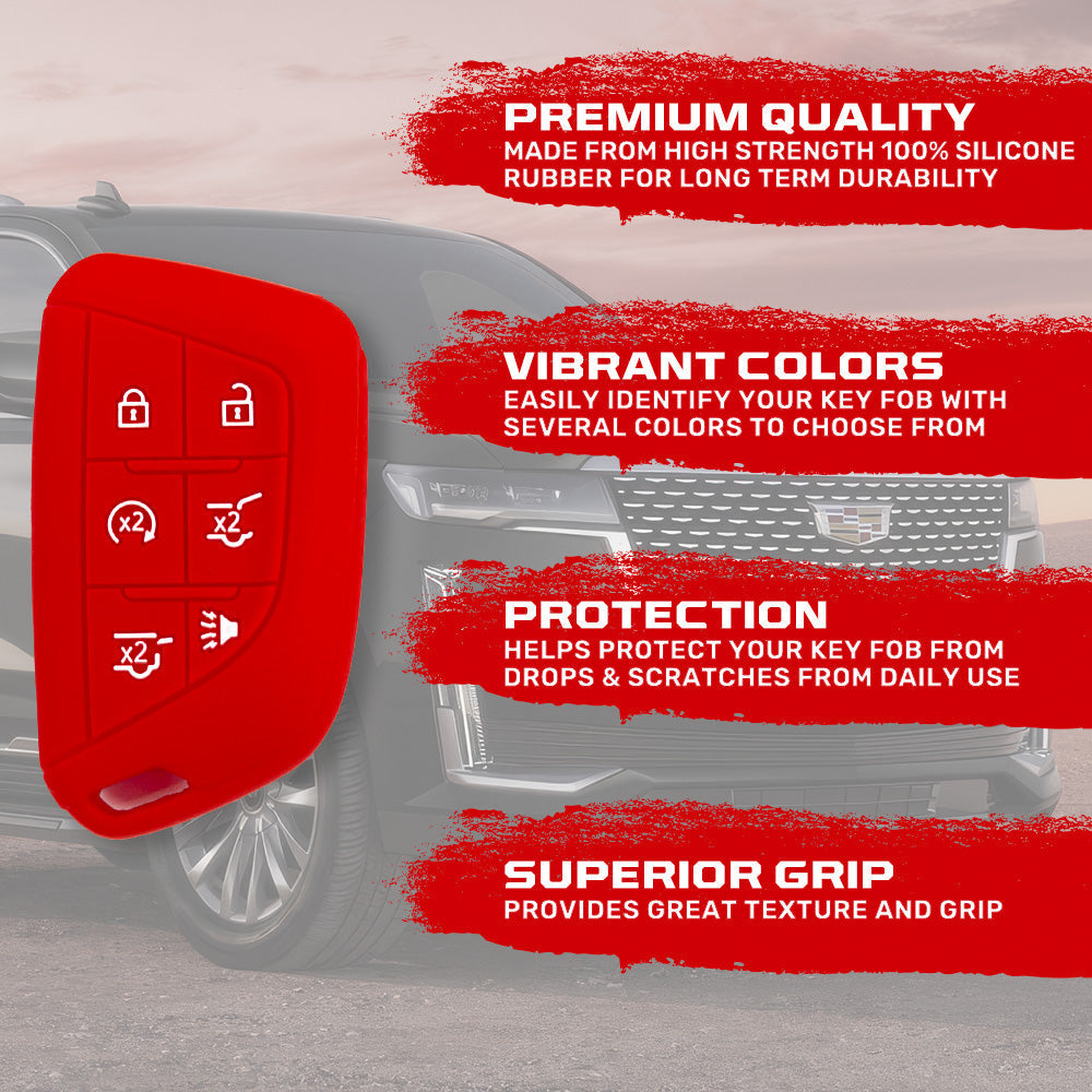 Cadillac 21-26 Escalade 100% Silicone Rubber Key Fob Cover Premium Quality - Multiple Colors RECON Cadillac 21-26 Escalade 100% Silicone Rubber Key Fob Cover Premium Quality - Multiple Colors Cadillac 21-26 Escalade 100% Silicone Rubber Key Fob Cover Premium Quality - Multiple Colors Cadillac 21-26 Escalade 100% Silicone Rubber Key Fob Cover Premium Quality - Multiple Colors Cadillac 21-26 Escalade 100% Silicone Rubber Key Fob Cover Premium Quality - Multiple Colors