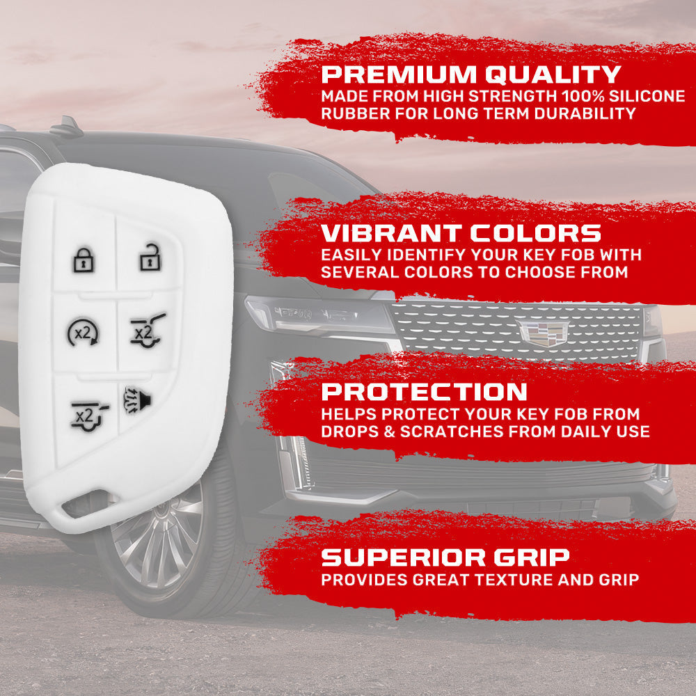 Cadillac 21-26 Escalade 100% Silicone Rubber Key Fob Cover Premium Quality - Multiple Colors RECON Cadillac 21-26 Escalade 100% Silicone Rubber Key Fob Cover Premium Quality - Multiple Colors Cadillac 21-26 Escalade 100% Silicone Rubber Key Fob Cover Premium Quality - Multiple Colors Cadillac 21-26 Escalade 100% Silicone Rubber Key Fob Cover Premium Quality - Multiple Colors Cadillac 21-26 Escalade 100% Silicone Rubber Key Fob Cover Premium Quality - Multiple Colors
