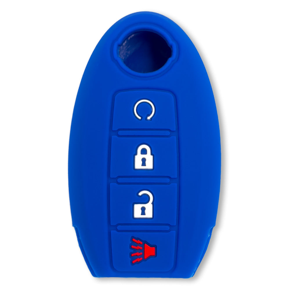 Nissan 16-26 Titan & Frontier 1-Piece 100% Silicone Rubber 3-Button & 4-Button Key Fob Cover - Multiple Colors