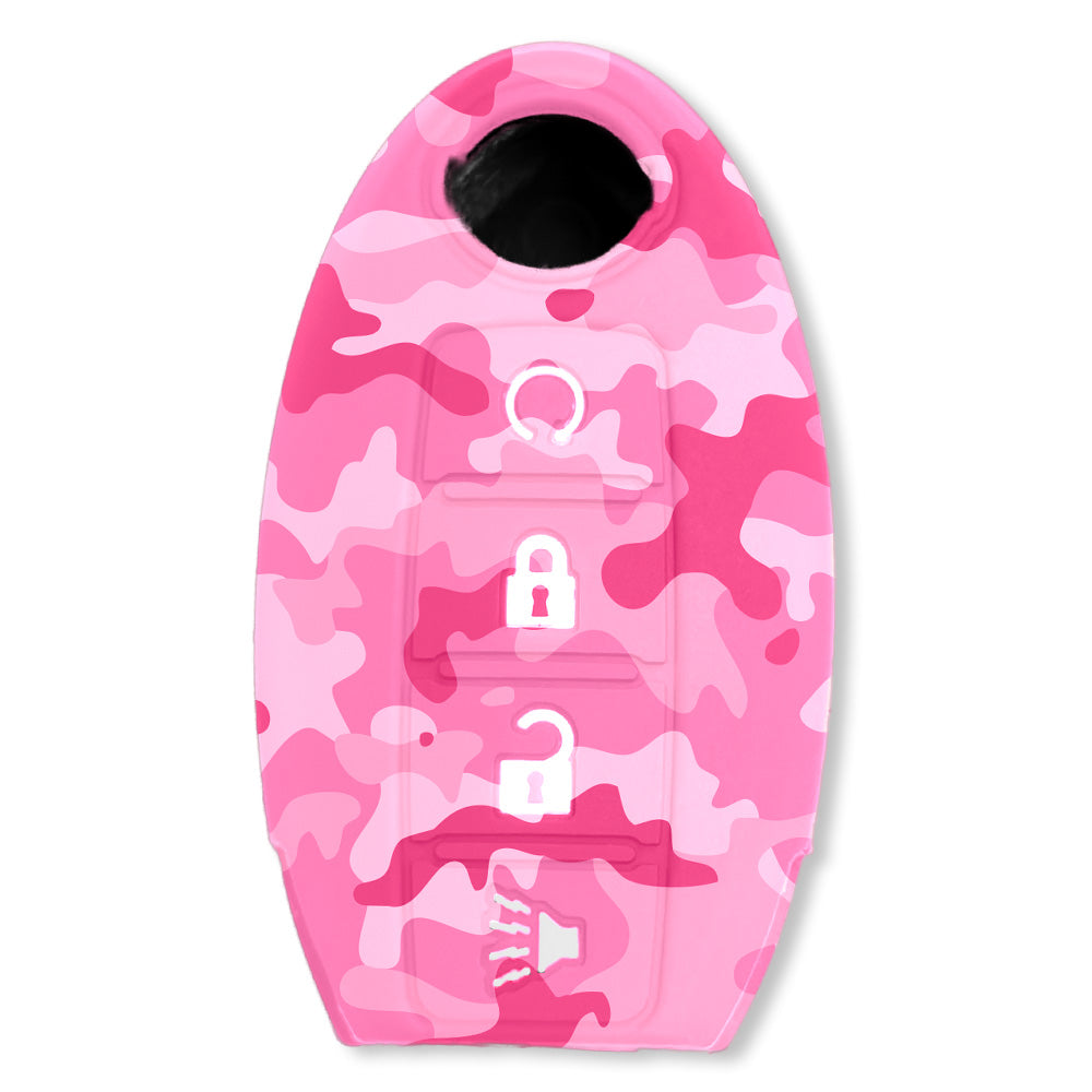 Nissan 16-26 Titan & Frontier 1-Piece 100% Silicone Rubber 3-Button & 4-Button Key Fob Cover - Multiple Colors
