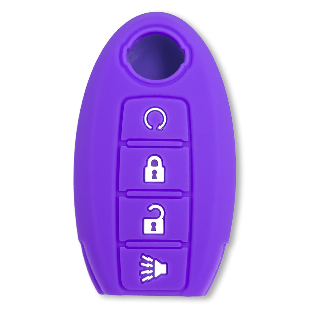Nissan 16-26 Titan & Frontier 1-Piece 100% Silicone Rubber 3-Button & 4-Button Key Fob Cover - Multiple Colors