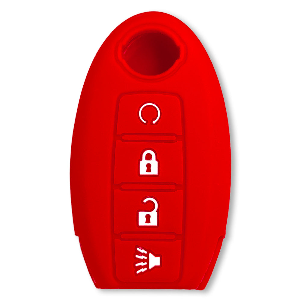 Nissan 16-26 Titan & Frontier 1-Piece 100% Silicone Rubber 3-Button & 4-Button Key Fob Cover - Multiple Colors