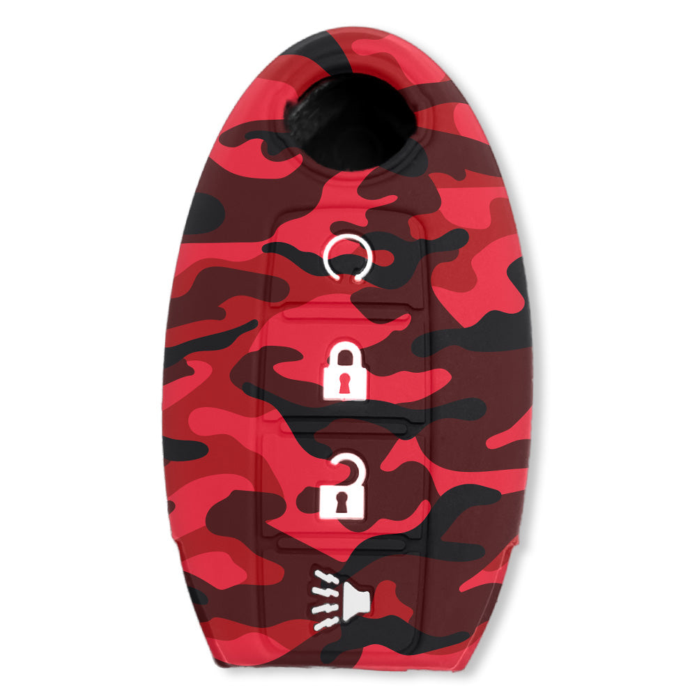 Nissan 16-26 Titan & Frontier 1-Piece 100% Silicone Rubber 3-Button & 4-Button Key Fob Cover - Multiple Colors
