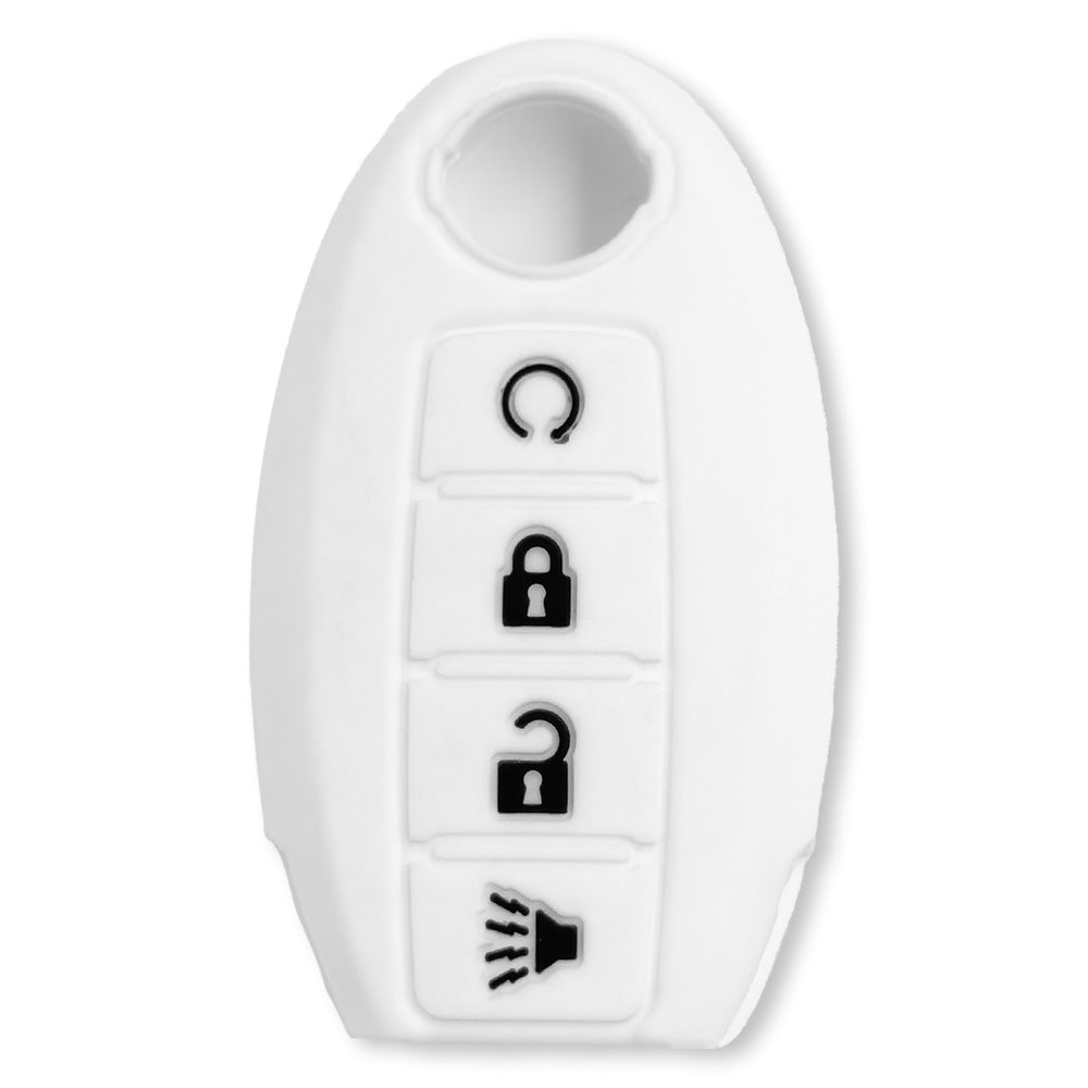 Nissan 16-26 Titan & Frontier 1-Piece 100% Silicone Rubber 3-Button & 4-Button Key Fob Cover - Multiple Colors