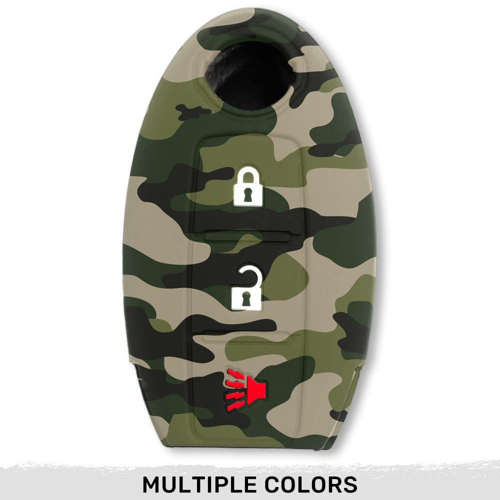 Nissan 16-26 Titan & Frontier 1-Piece 100% Silicone Rubber 3-Button & 4-Button Key Fob Cover - Multiple Colors