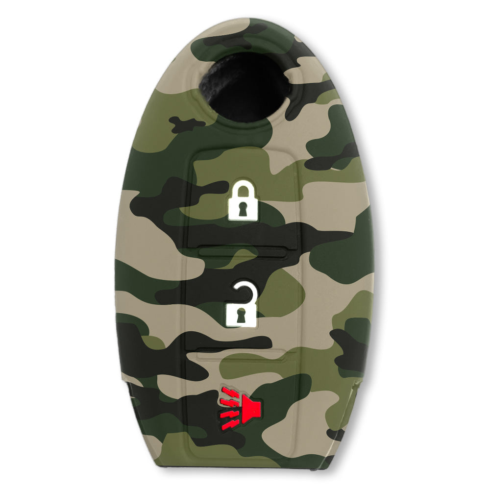 Nissan 16-26 Titan & Frontier 1-Piece 100% Silicone Rubber 3-Button & 4-Button Key Fob Cover - Multiple Colors