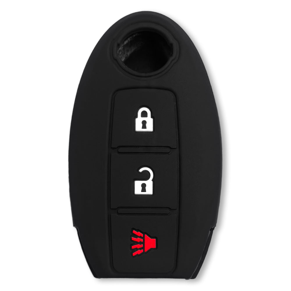 Nissan 16-26 Titan & Frontier 1-Piece 100% Silicone Rubber 3-Button & 4-Button Key Fob Cover - Multiple Colors