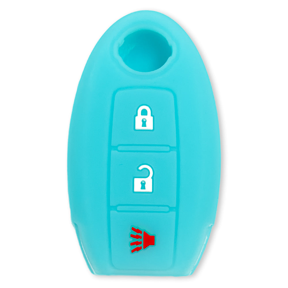 Nissan 16-26 Titan & Frontier 1-Piece 100% Silicone Rubber 3-Button & 4-Button Key Fob Cover - Multiple Colors