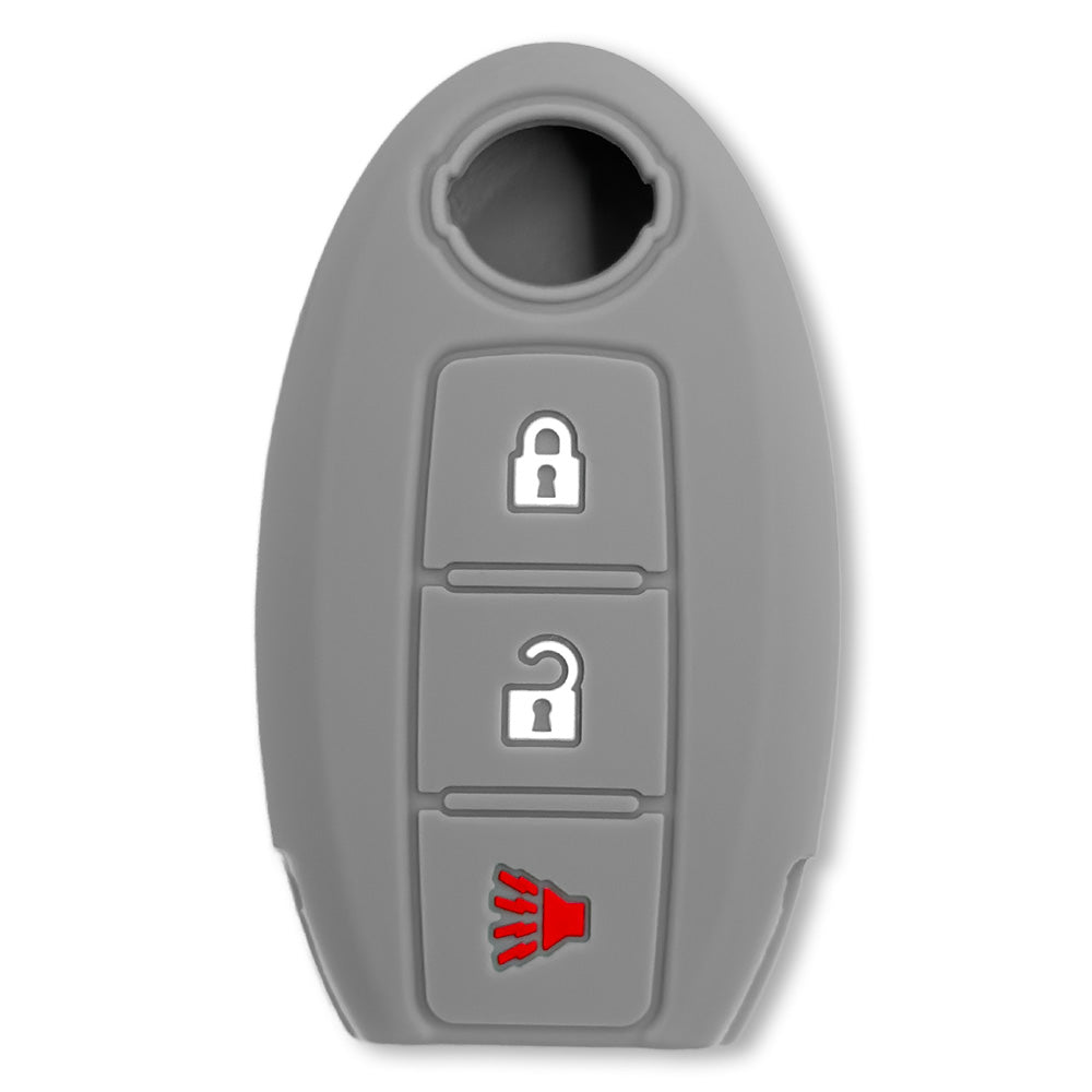 Nissan 16-26 Titan & Frontier 1-Piece 100% Silicone Rubber 3-Button & 4-Button Key Fob Cover - Multiple Colors