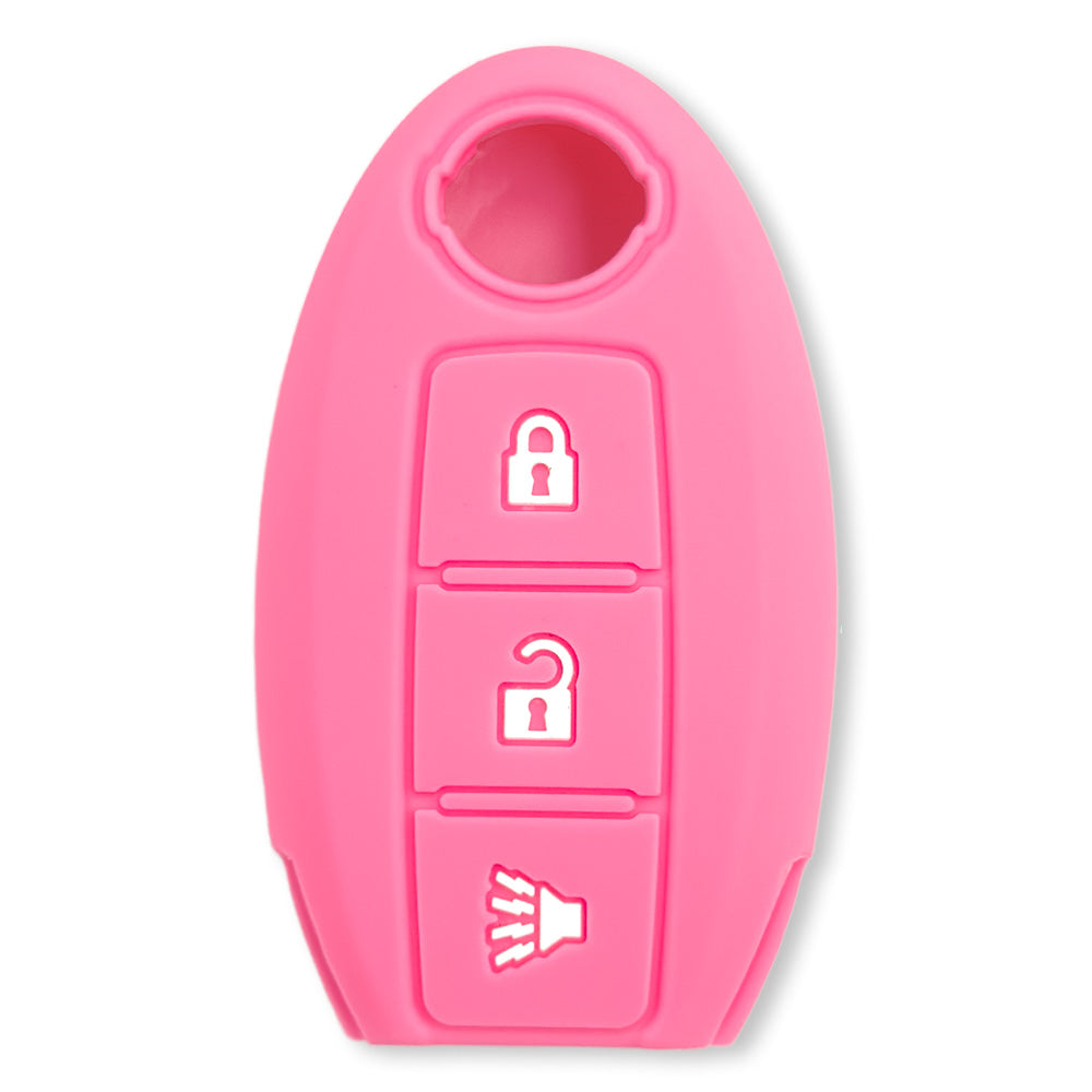 Nissan 16-26 Titan & Frontier 1-Piece 100% Silicone Rubber 3-Button & 4-Button Key Fob Cover - Multiple Colors