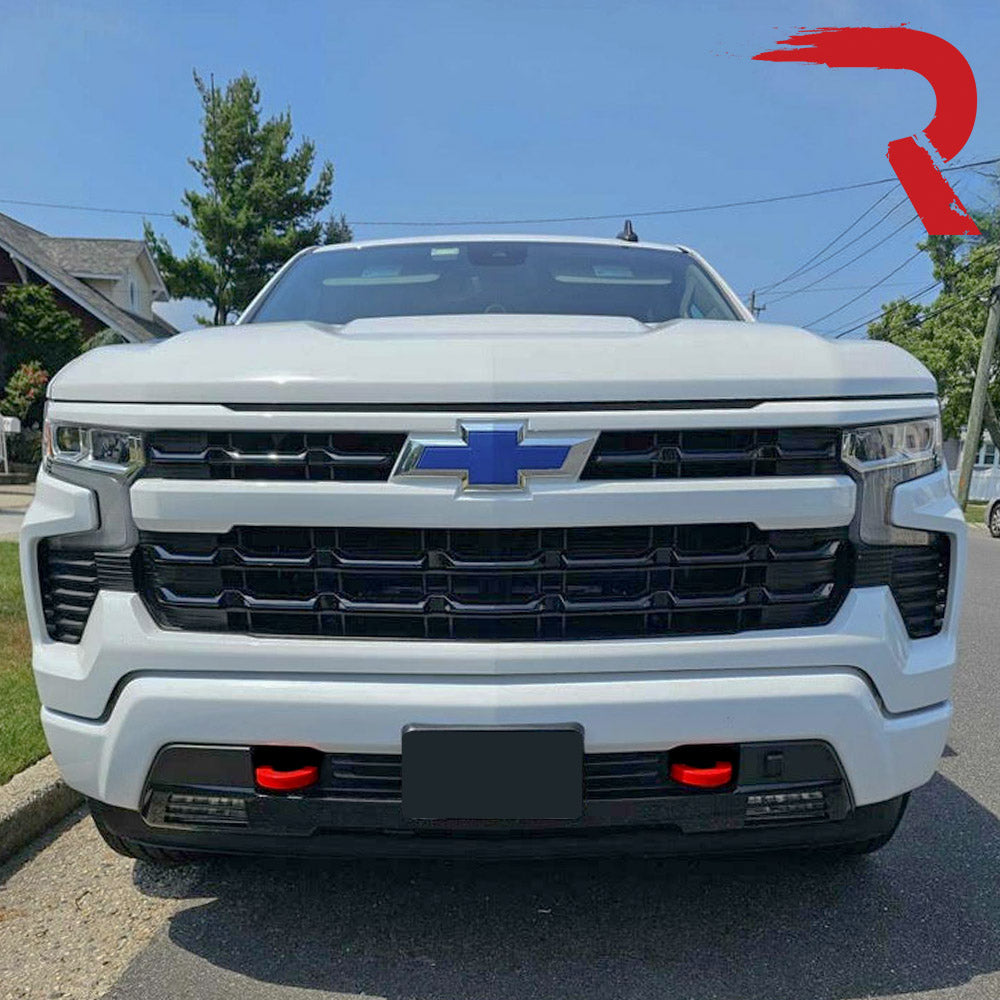 Chevy 20-26 Silverado 1500 Tow Hook Covers 2-Piece Set of Silicone Covers Standard & LED Options - Multiple Colors