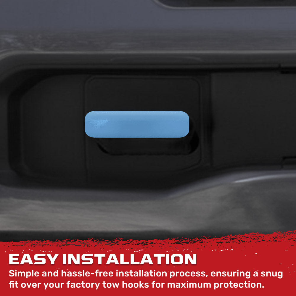 Chevy 20-26 Silverado 1500 Tow Hook Covers 2-Piece Set of Silicone Covers Standard & LED Options - Multiple Colors