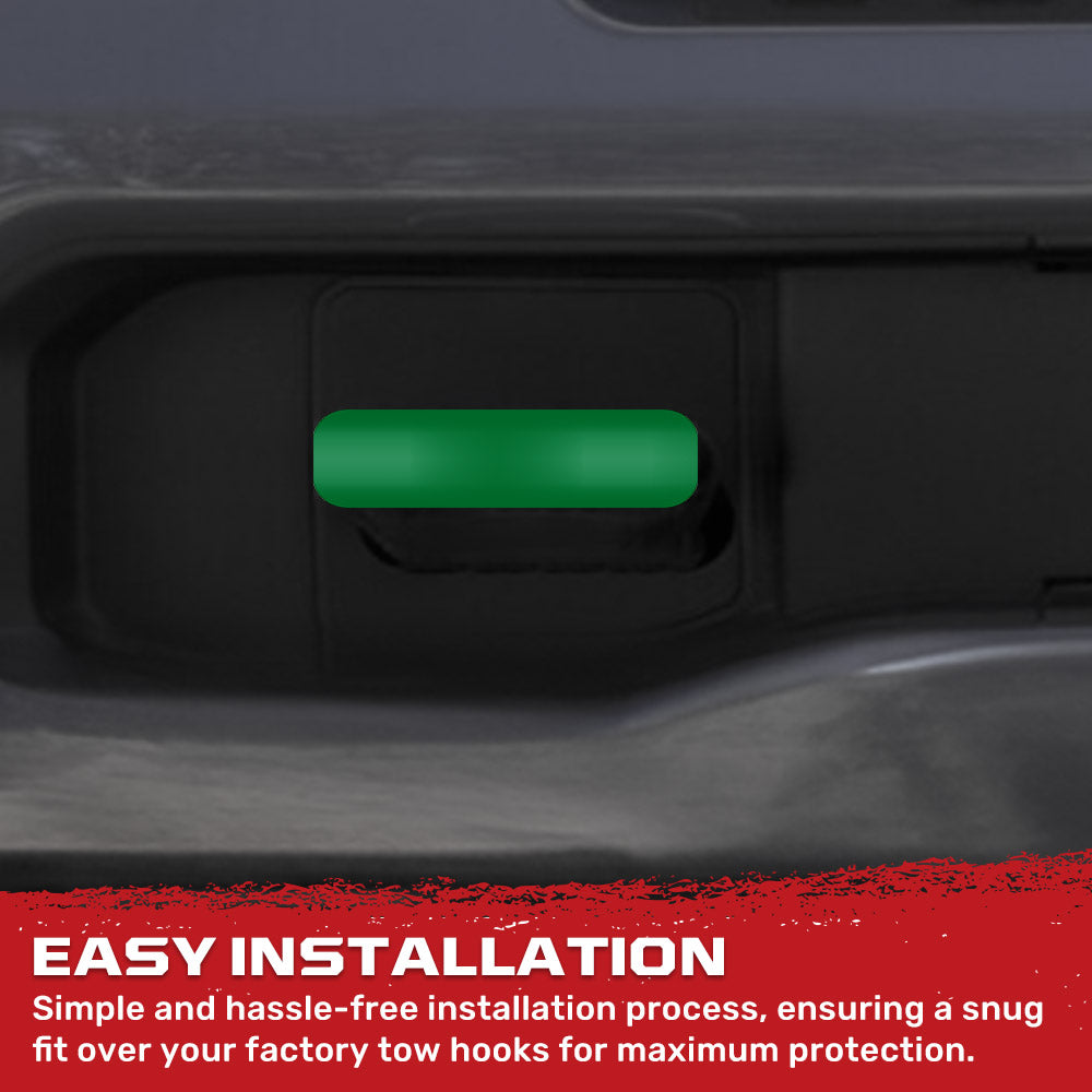 Chevy 20-26 Silverado 1500 Tow Hook Covers 2-Piece Set of Silicone Covers Standard & LED Options - Multiple Colors