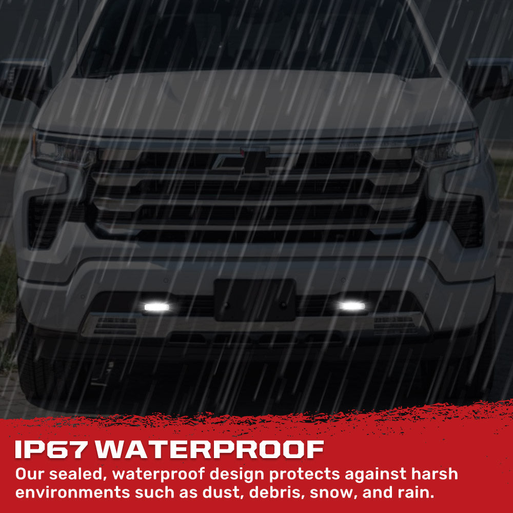 Chevy 20-26 Silverado 1500 Tow Hook Covers 2-Piece Set of Silicone Covers Standard & LED Options - Multiple Colors