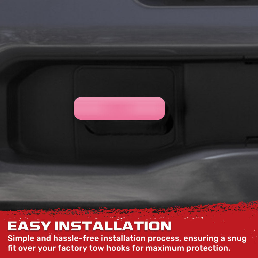 Chevy 20-26 Silverado 1500 Tow Hook Covers 2-Piece Set of Silicone Covers Standard & LED Options - Multiple Colors