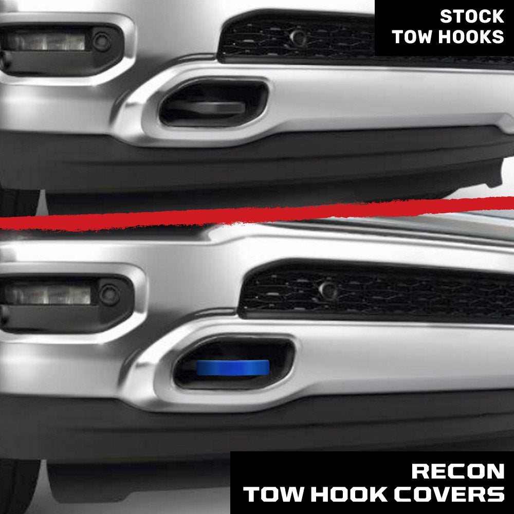Dodge 19-26 RAM 1500 Tow Hook Covers 2-Piece Set of Silicone Covers Standard & LED Options - Multiple Colors