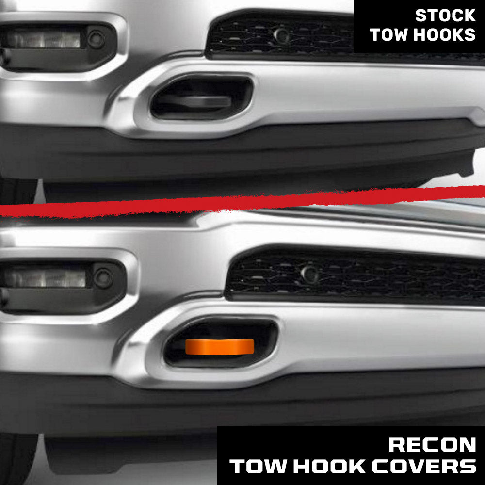 Dodge 19-26 RAM 1500 Tow Hook Covers 2-Piece Set of Silicone Covers Standard & LED Options - Multiple Colors