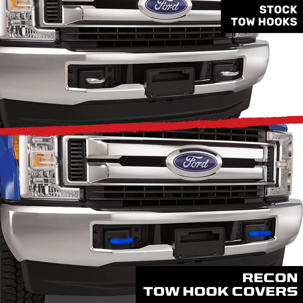 Ford 15-26 F150 & Raptor Tow Hook Covers 2-Piece Set of Silicone Covers Standard & LED Options - Multiple Colors