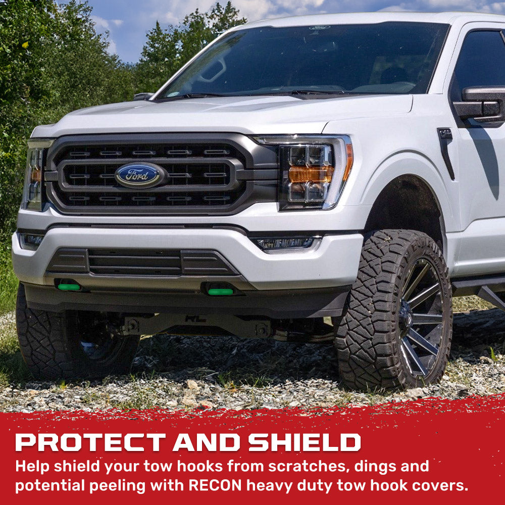 Ford 15-26 F150 & Raptor Tow Hook Covers 2-Piece Set of Silicone Covers Standard & LED Options - Multiple Colors