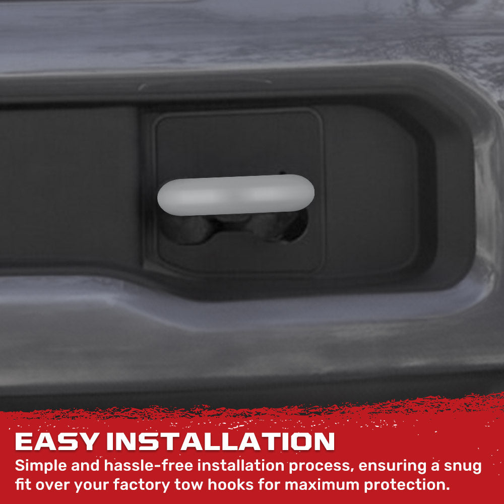 Ford 15-26 F150 & Raptor Tow Hook Covers 2-Piece Set of Silicone Covers Standard & LED Options - Multiple Colors