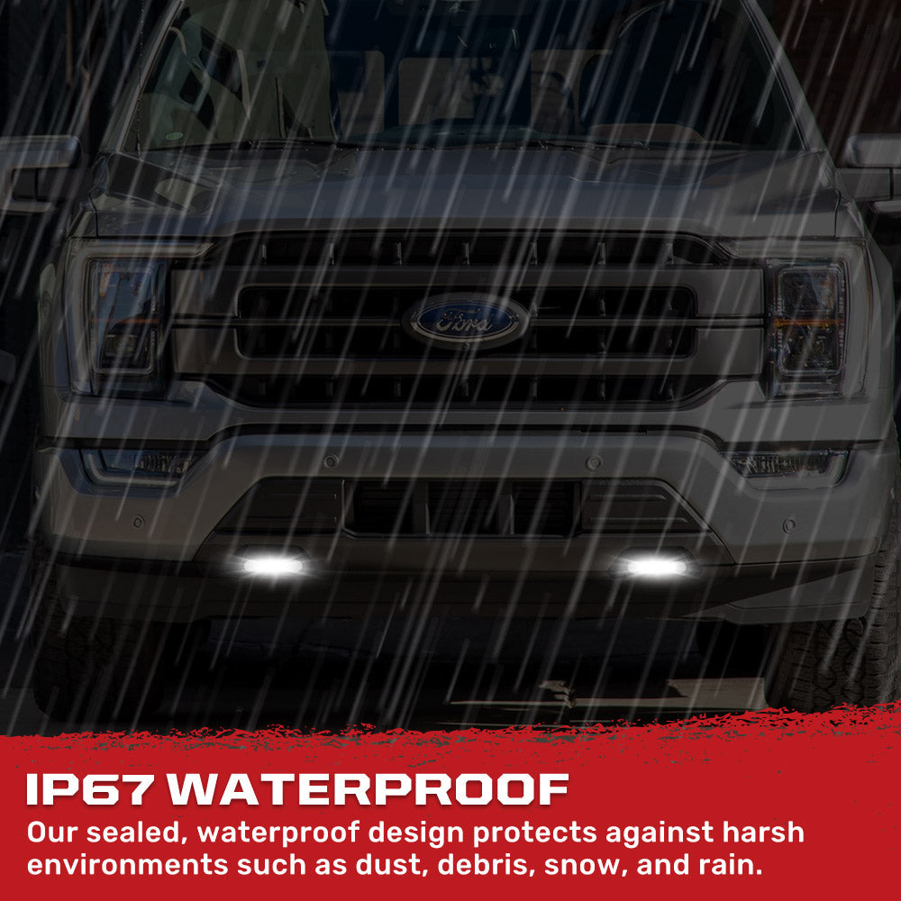 Ford 15-26 F150 & Raptor Tow Hook Covers 2-Piece Set of Silicone Covers Standard & LED Options - Multiple Colors