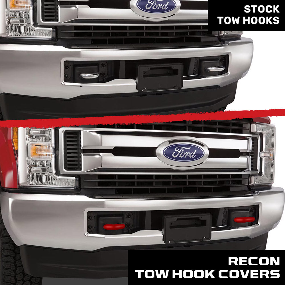 Ford 15-26 F150 & Raptor Tow Hook Covers 2-Piece Set of Silicone Covers Standard & LED Options - Multiple Colors