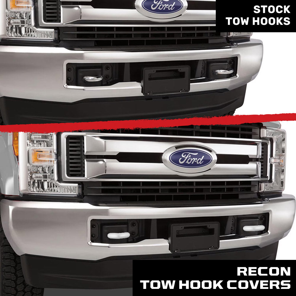 Ford 15-26 F150 & Raptor Tow Hook Covers 2-Piece Set of Silicone Covers Standard & LED Options - Multiple Colors