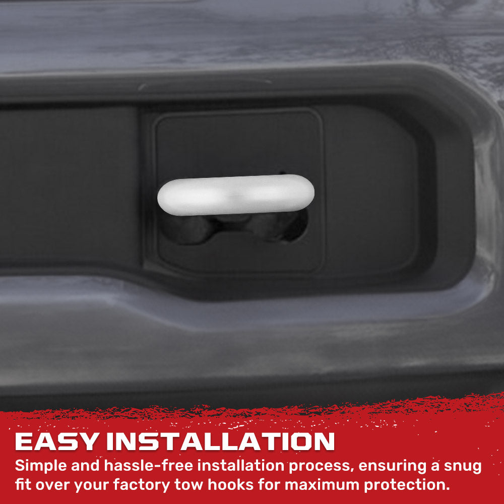 Ford 15-26 F150 & Raptor Tow Hook Covers 2-Piece Set of Silicone Covers Standard & LED Options - Multiple Colors