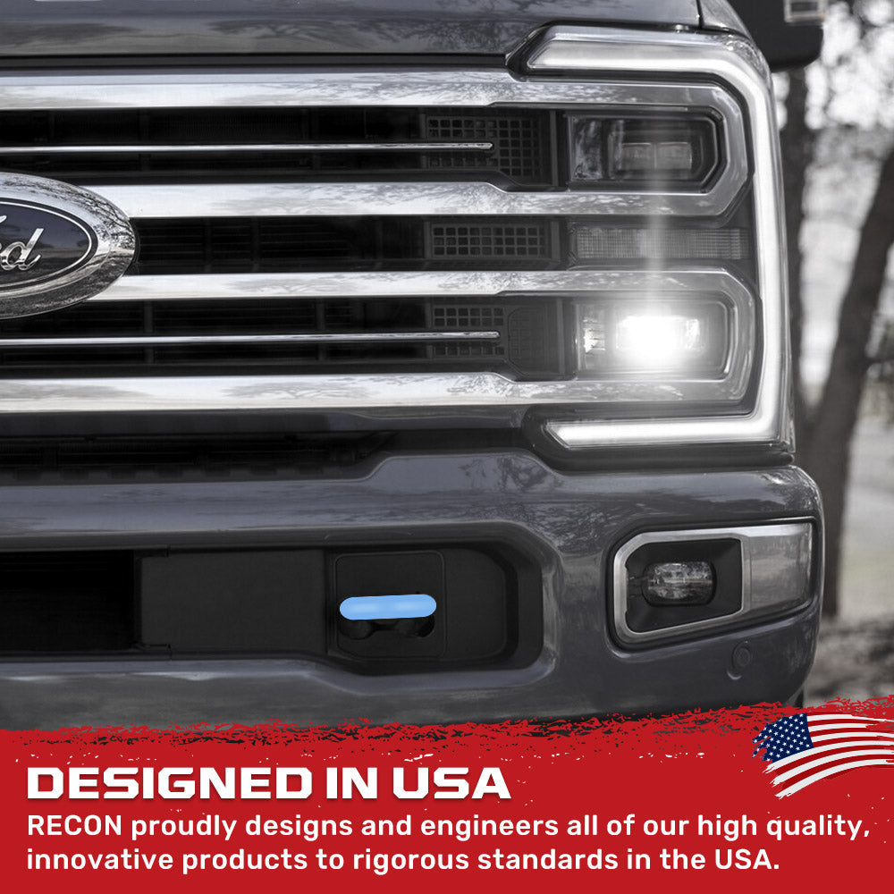 Ford 17-26 Super Duty Tow Hook Covers 2-Piece Set of Silicone Covers Standard & LED Options - Multiple Colors