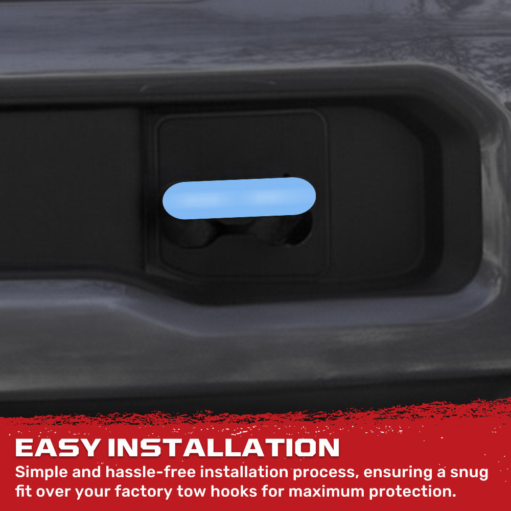 Ford 17-26 Super Duty Tow Hook Covers 2-Piece Set of Silicone Covers Standard & LED Options - Multiple Colors