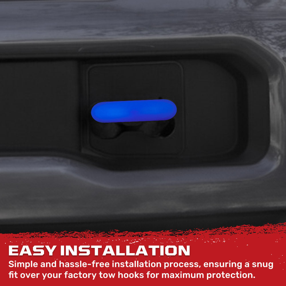 Ford 17-26 Super Duty Tow Hook Covers 2-Piece Set of Silicone Covers Standard & LED Options - Multiple Colors