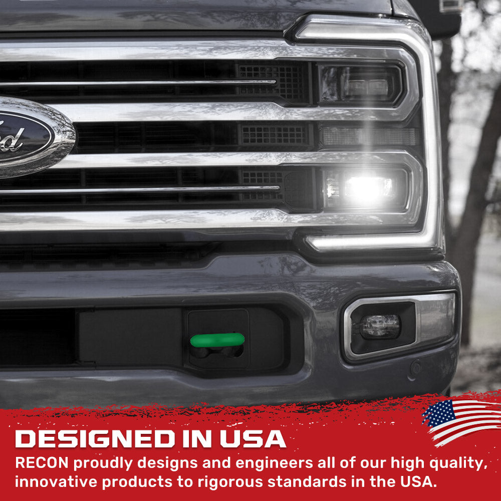 Ford 17-26 Super Duty Tow Hook Covers 2-Piece Set of Silicone Covers Standard & LED Options - Multiple Colors