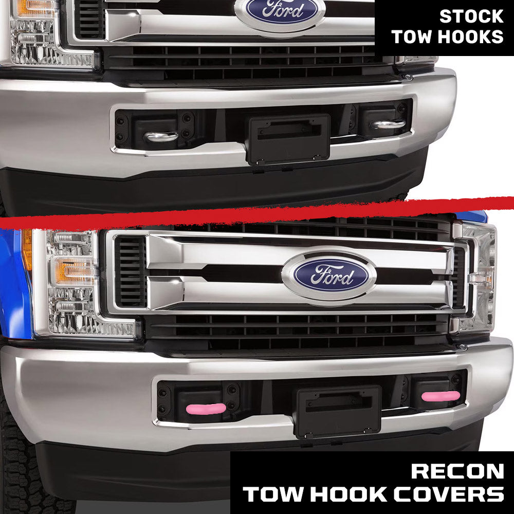 Ford 17-26 Super Duty Tow Hook Covers 2-Piece Set of Silicone Covers Standard & LED Options - Multiple Colors