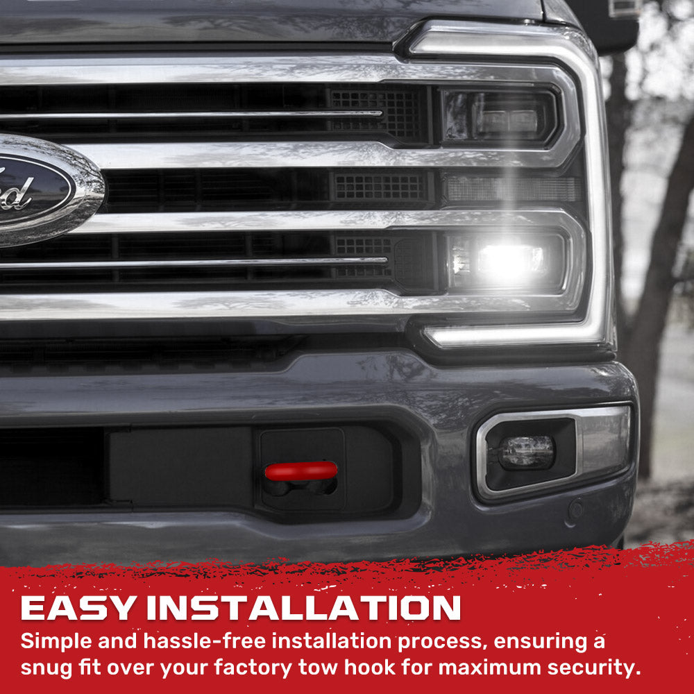 Ford 17-26 Super Duty Tow Hook Covers 2-Piece Set of Silicone Covers Standard & LED Options - Multiple Colors