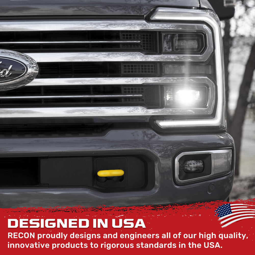 Ford 17-26 Super Duty Tow Hook Covers 2-Piece Set of Silicone Covers Standard & LED Options - Multiple Colors