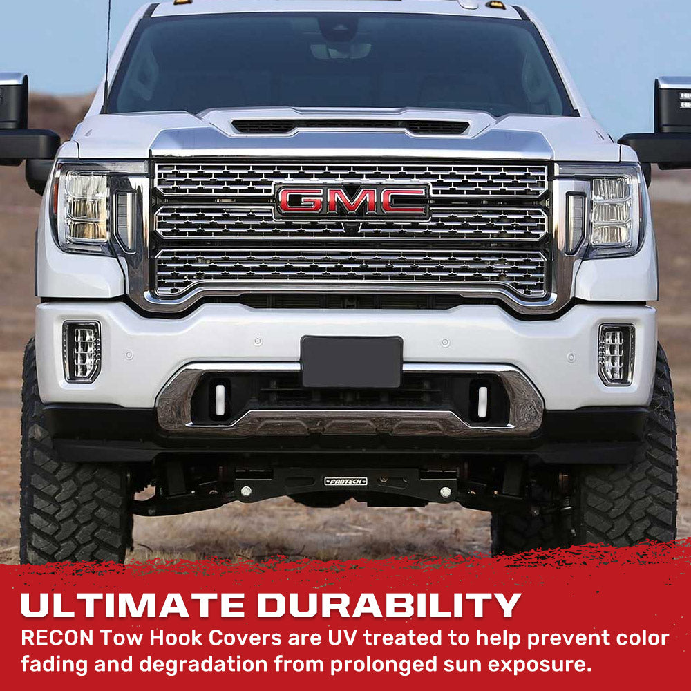 GMC 20-26 Sierra 2500/3500 Tow Hook Covers 2-Piece Set of Silicone Covers Standard & LED Options - Multiple Colors