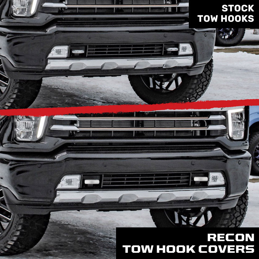 Chevy 20-26 Silverado 2500/3500 Tow Hook Covers 2-Piece Set of Silicone Covers Standard & LED Options - Multiple Colors