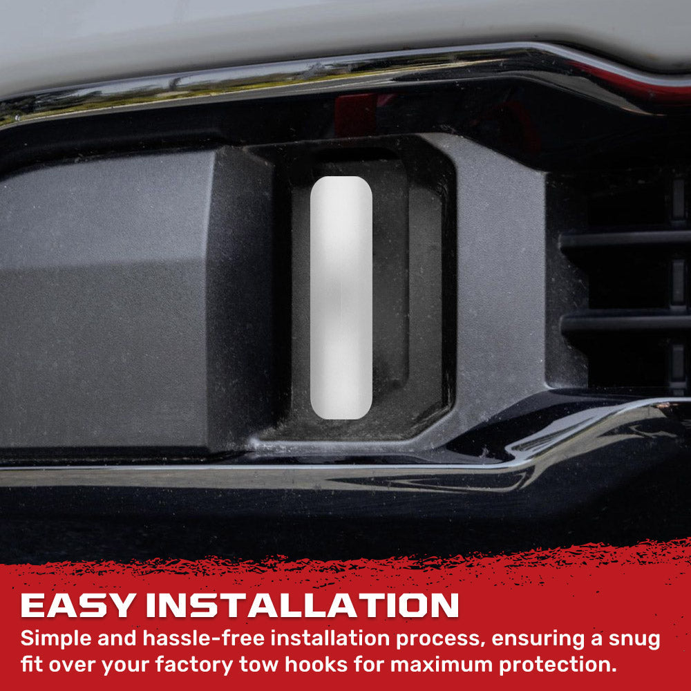 GMC 20-26 Sierra 2500/3500 Tow Hook Covers 2-Piece Set of Silicone Covers Standard & LED Options - Multiple Colors