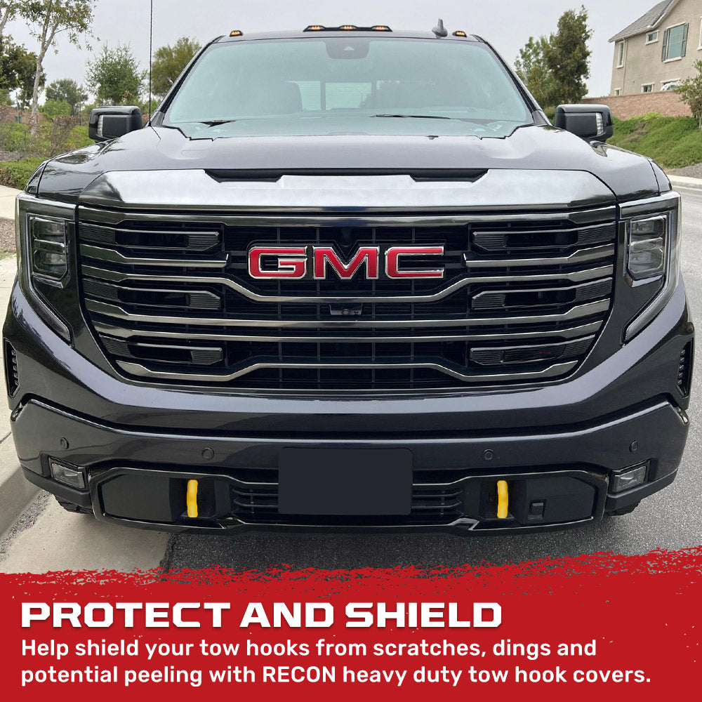 GMC 20-26 Sierra 2500/3500 Tow Hook Covers 2-Piece Set of Silicone Covers Standard & LED Options - Multiple Colors