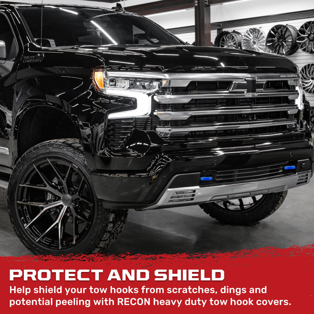 Chevy 20-26 Silverado 1500 Tow Hook Covers 2-Piece Set of Silicone Covers Standard & LED Options - Multiple Colors