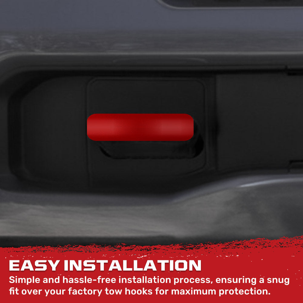 Chevy 20-26 Silverado 1500 Tow Hook Covers 2-Piece Set of Silicone Covers Standard & LED Options - Multiple Colors