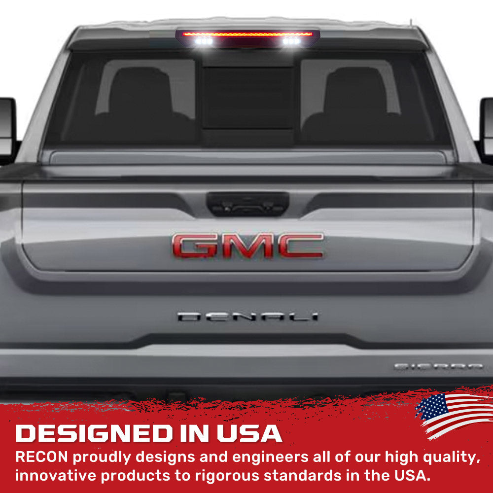 GMC Sierra & Chevy Silverado 1500 19-26 (4th GEN) LED 3rd Brake Light Kit with Smoked Lens RECON GMC Sierra & Chevy Silverado 1500 19-26 (4th GEN) LED 3rd Brake Light Kit with Smoked Lens GMC Sierra & Chevy Silverado 1500 19-26 (4th GEN) LED 3rd Brake Light Kit with Smoked Lens GMC Sierra & Chevy Silverado 1500 19-26 (4th GEN) LED 3rd Brake Light Kit with Smoked Lens GMC Sierra & Chevy Silverado 1500 19-26 (4th GEN) LED 3rd Brake Light Kit with Smoked Lens